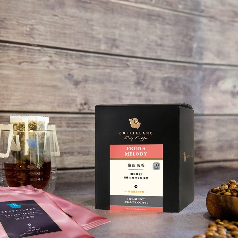 COFFEELAND | Colorful fruity aroma - exclusive flavor of filter coffee (medium roast) (10g*10 pieces/box) - Coffee - Fresh Ingredients Pink