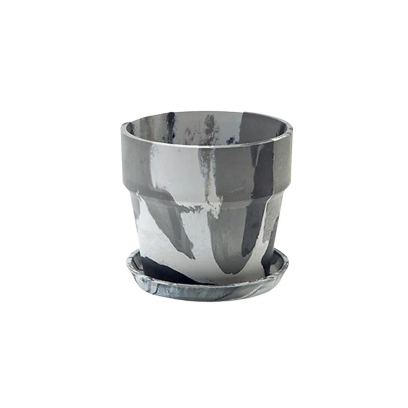 [Japanese POSHLIVING-PLUSthegreen] Environmentally friendly urban plant flower pot/single color.モノク - Plants - Plastic White