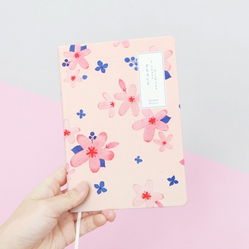 Flower 經典花朵自填式手帳日誌 03 淺粉 - 筆記本/手帳 - 紙 粉紅色