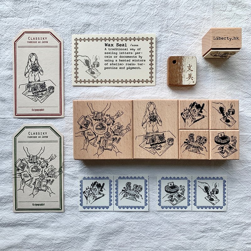 Stationeryholic stamps (set of six) - ตราปั๊ม/สแตมป์/หมึก - ไม้ 