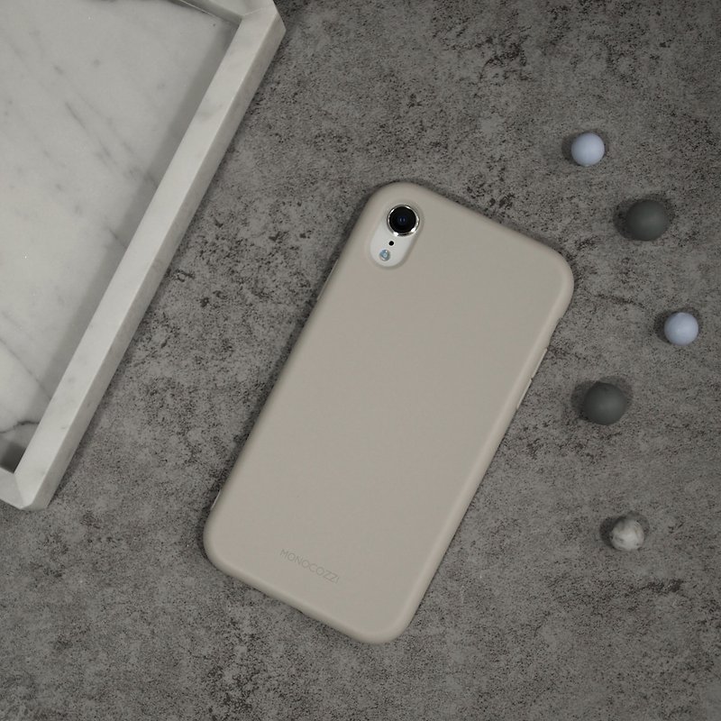 LUCID PLUS | Shock Resistant Case for iPhone XR - Stone Grey - เคส/ซองมือถือ - เส้นใยสังเคราะห์ สีเทา