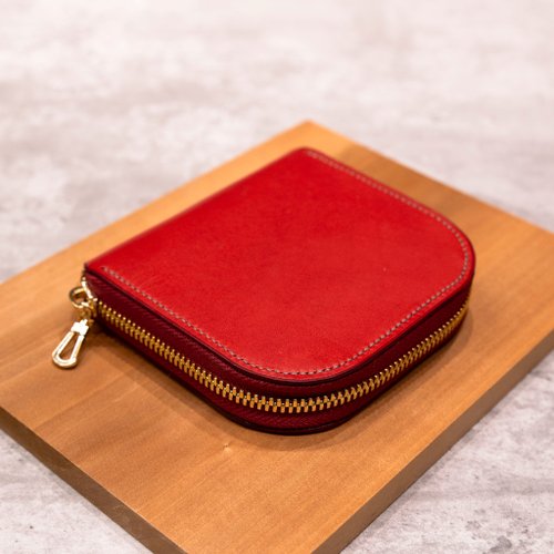 Seed Leather Zip-around Wallet - 拉鏈短皮夾