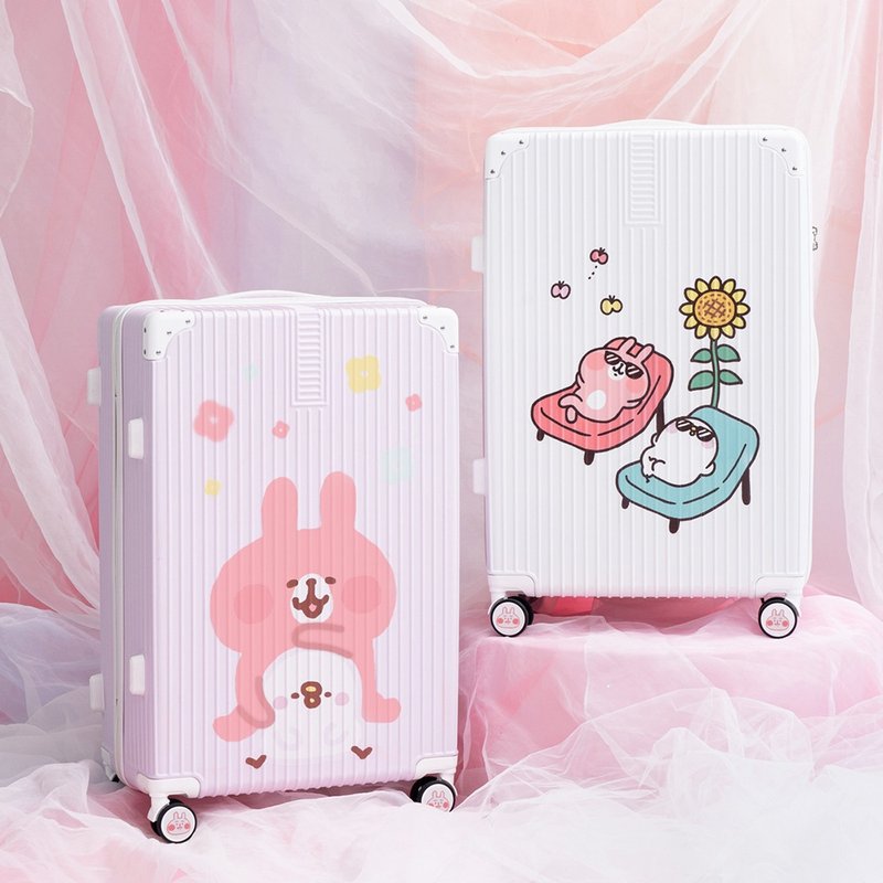 [Kanahei’s little animals] 28-inch zipper suitcase (2-year warranty with customs lock) - Luggage & Luggage Covers - Plastic Pink