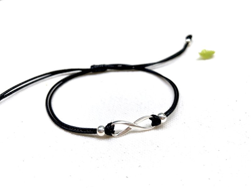 【 925純銀 】 無限手環 (むげん黑) - 手鍊/手環 - 純銀 黑色