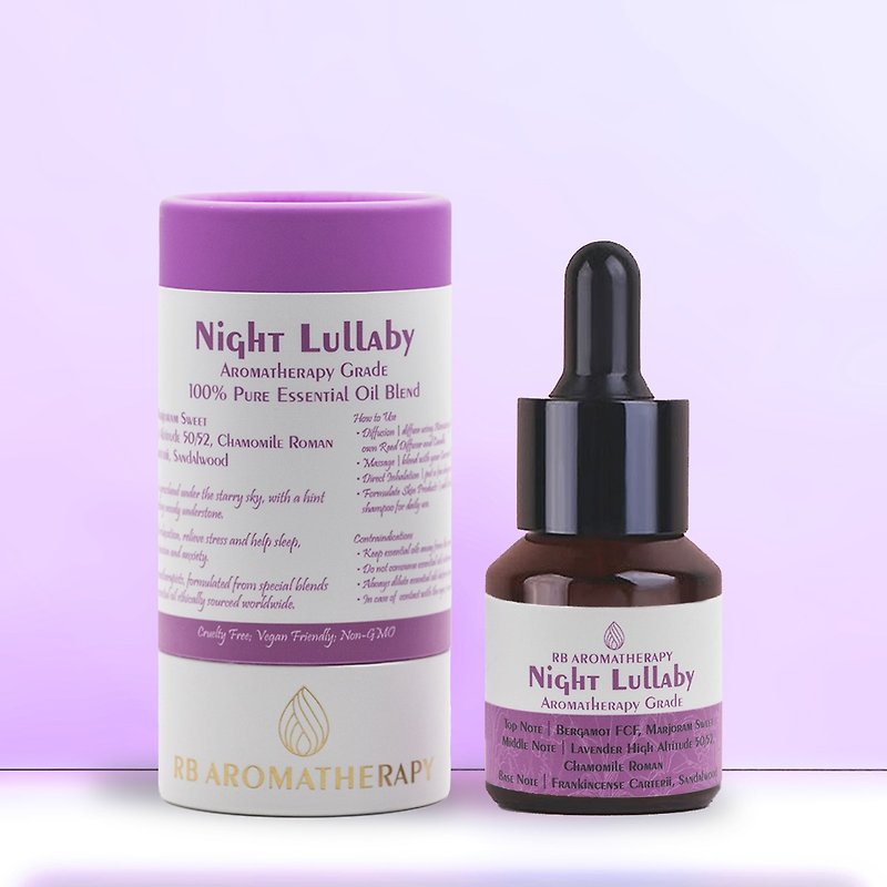 Night Lullaby is a blend of pure natural essential oils that relieves stress, aids sleep, and soothes the mood. - Fragrances - Essential Oils 