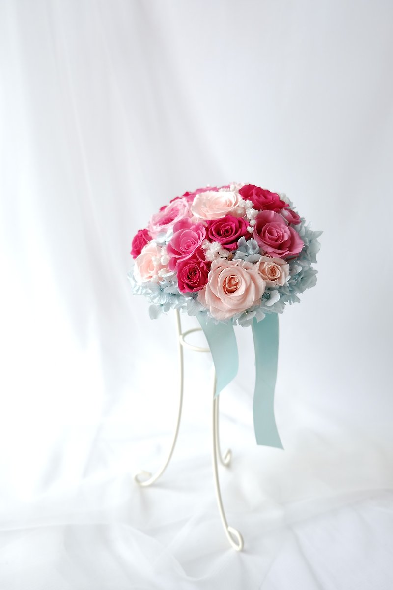 [Happiness] Red / Pink / Eternal Flower / No Withering / Bouquet / Dry Flower / Wedding / Bouquet - เข็มกลัด/ข้อมือดอกไม้ - พืช/ดอกไม้ สีแดง