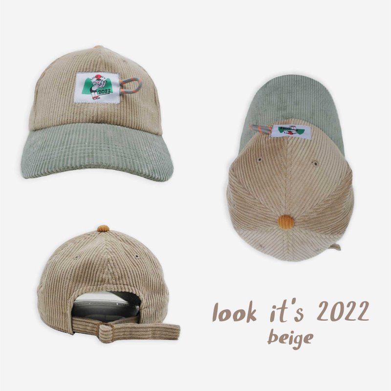 NGD Cap - Look it's 2022 / Beige - 帽 - 其他材質 卡其色