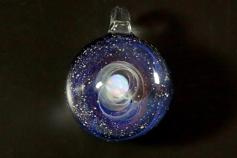 複製 (螺旋宇宙)　宇宙玻璃球 no.100 - 頸圈項鍊 - 玻璃 紫色