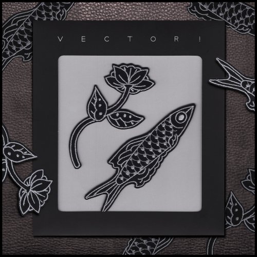 VECTOR SABA Fish Tattoo Embroidered Patch Design