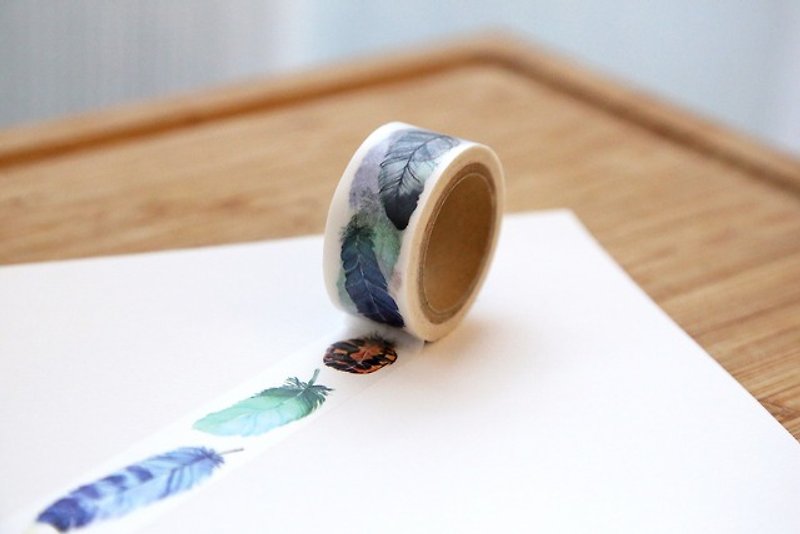 OURS Original Washi Masking Tape - Feather by Hank - Washi Tape - Paper Blue