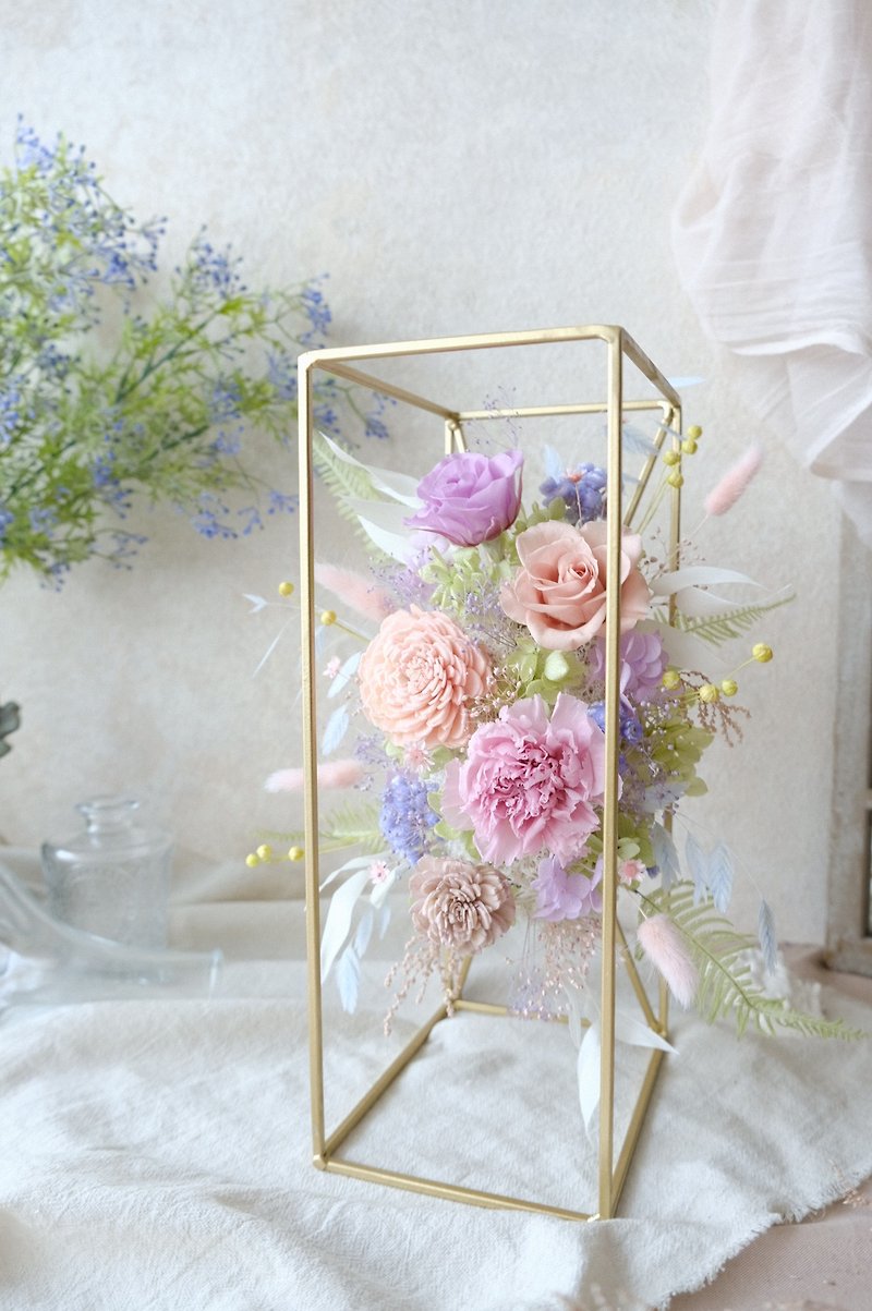 [Preserved flowers] Frame flowers/dried flowers/preserved flowers/home decoration/opening/Mother’s Day/gifts - Dried Flowers & Bouquets - Plants & Flowers Pink