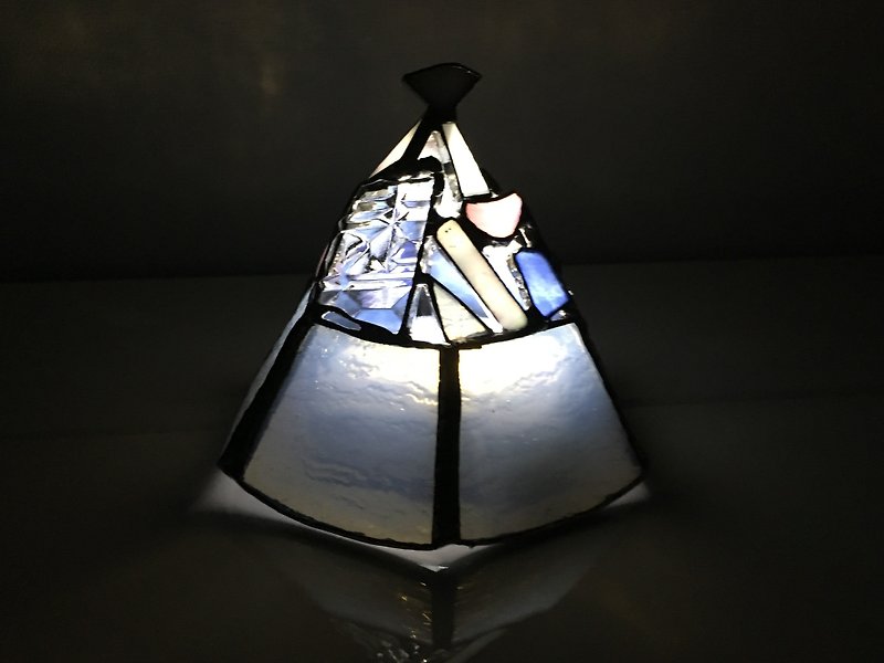 LED Light Midnight White Glass Bay View - โคมไฟ - แก้ว ขาว