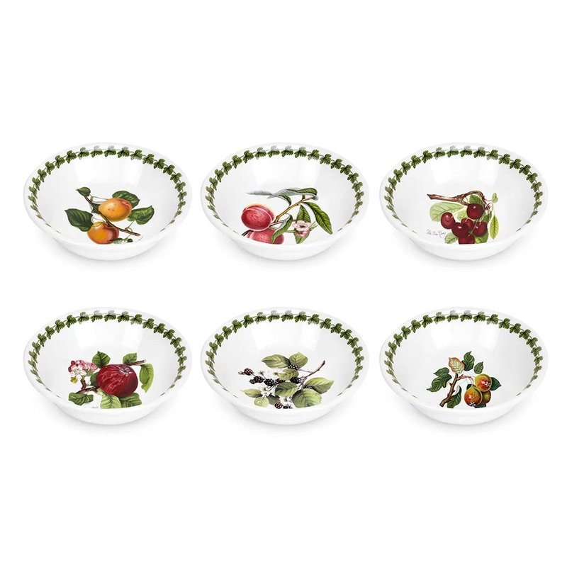 Botanic Pomona Fruit Series - 13cm Small Bowl (Set of 6 / 5-inch) - Plates & Trays - Porcelain Multicolor