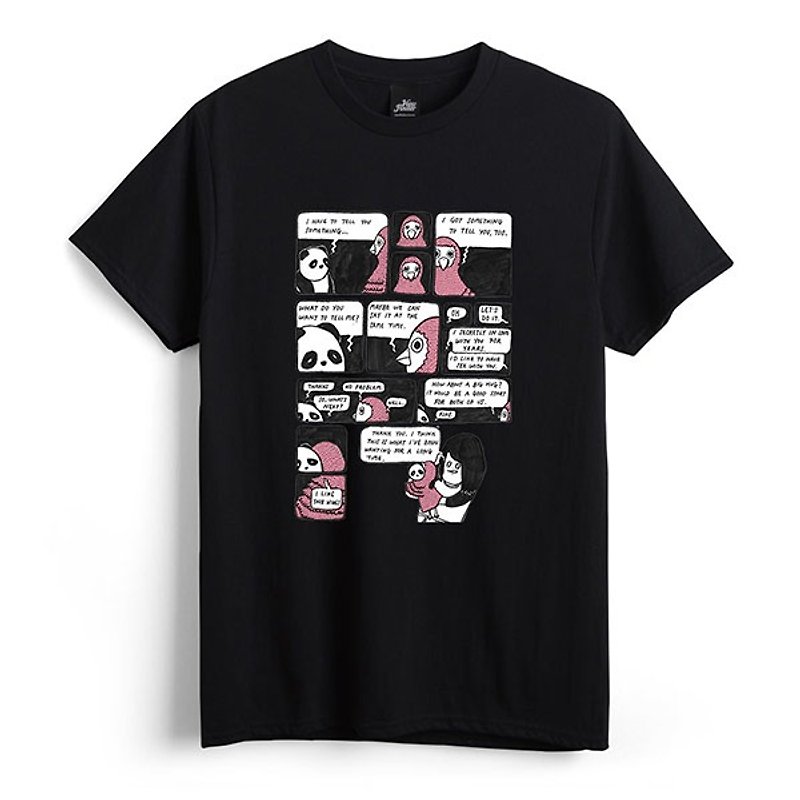 Aiyu Novels-Black-Unisex T-shirt - เสื้อยืดผู้ชาย - ผ้าฝ้าย/ผ้าลินิน สีดำ