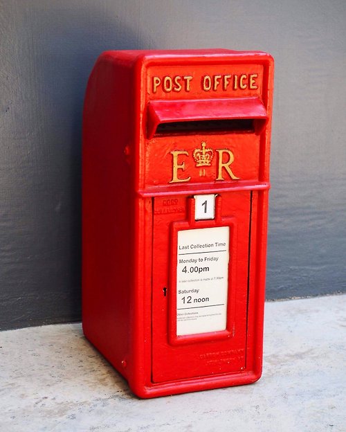 Reborn Antique 古董雜貨鋪 預購 英國 女王伊麗莎白二世 紅色鑄鐵郵筒 全新整理 英國直送