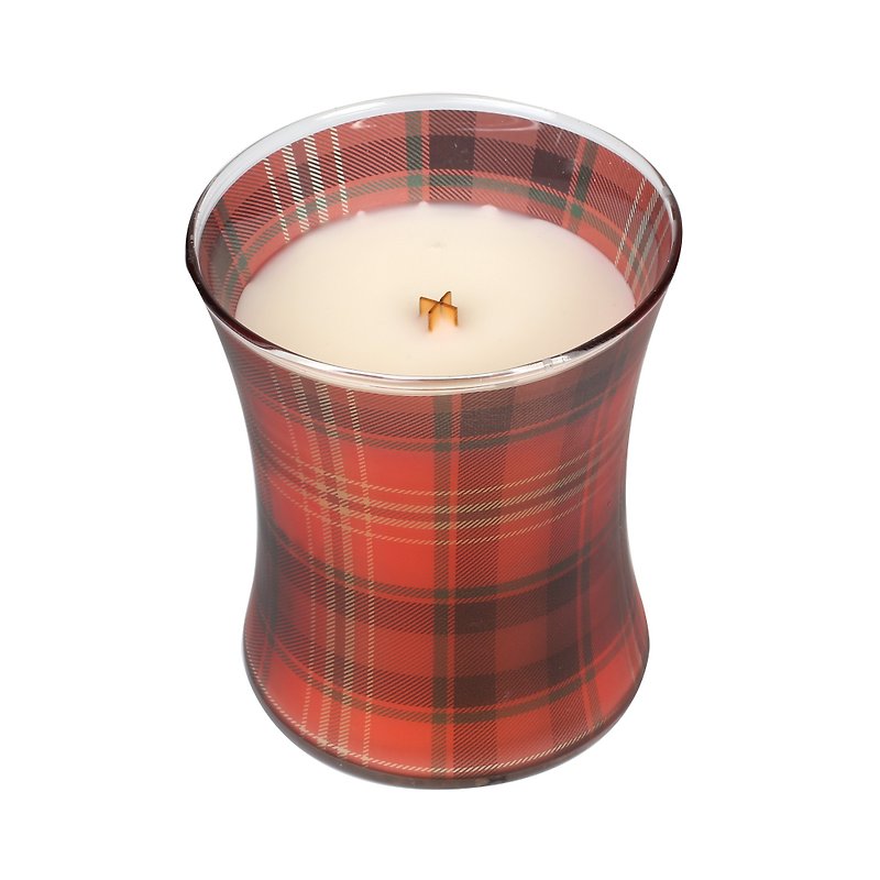 WW 10oz Curved Plaid Cup Wax- Red Plaid Birthday Gift Lover Gift Lover Gift - น้ำหอม - ขี้ผึ้ง 