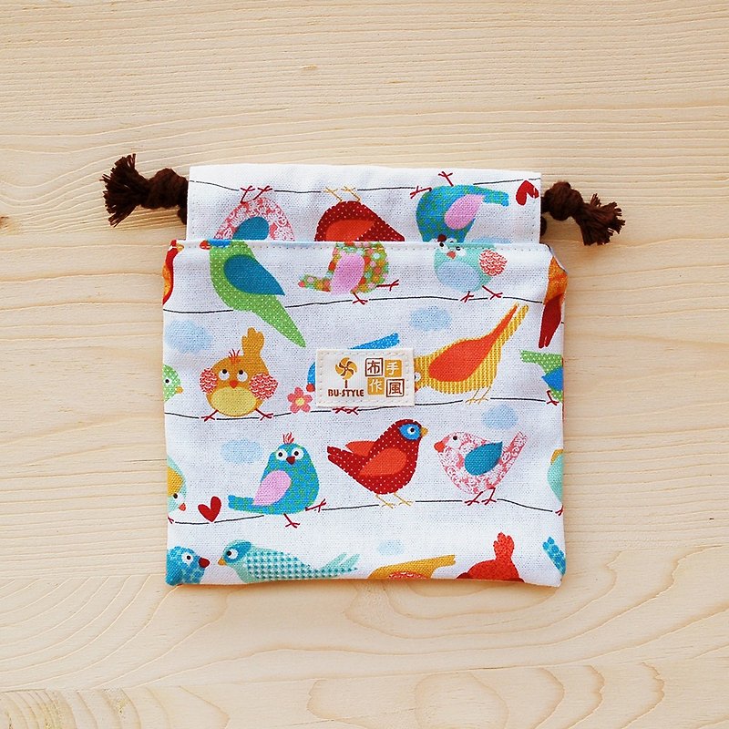 Color bird pocket (small) - Toiletry Bags & Pouches - Cotton & Hemp Multicolor