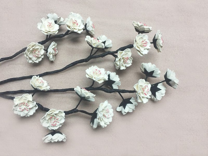 白革ダブルサクラ【花】 - 観葉植物 - 革 