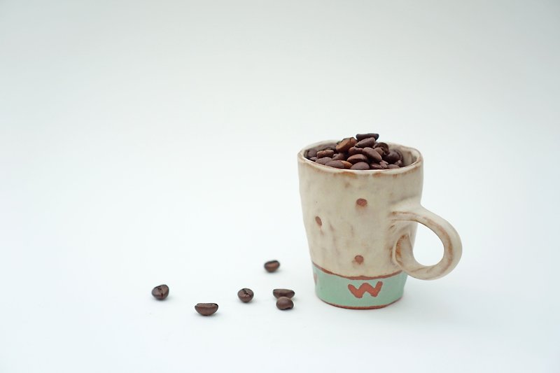 Handmade ceramic mug, 3.5 oz.,handmade mug ,ceramic ,pottery - 咖啡杯/馬克杯 - 陶 多色
