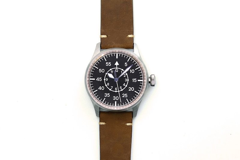 B-Uhr Connected 混合智能復古二戰飛行手錶 (兼容蘋果/安卓) - 男裝錶/中性錶 - 不鏽鋼 黑色