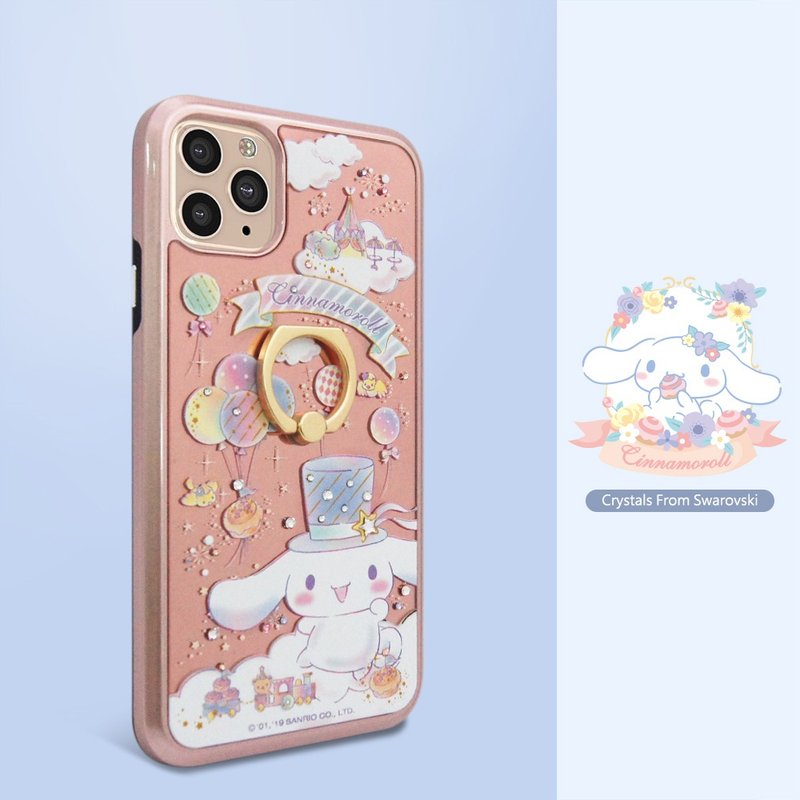 三麗鷗iPhone 11全系列水晶彩鑽全包鏡面雙料手機殼-小紳士大耳狗 - 手機殼/手機套 - 其他材質 多色