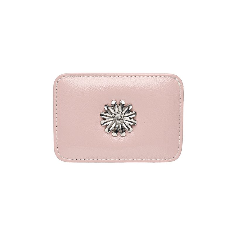 Daisy Slim Mini Transportation Card Wallet Babypink - 錢包/皮夾/長短夾 - 真皮 粉紅色