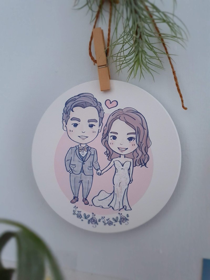 客製化插畫|小清新人像插畫|似顏繪-電子檔|紀念/婚禮/家人/情侶 - 電子似顏繪/繪畫/插畫 - 其他材質 