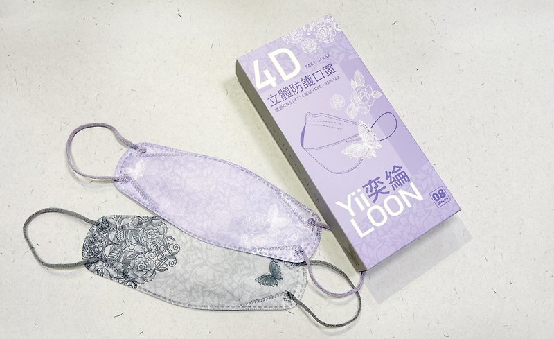 [Made in Yilun Taiwan] 4D protective mask_lace flower language/8pcs - Face Masks - Other Materials 