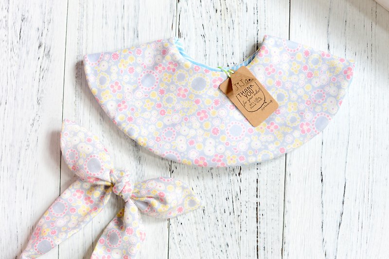 SJIJA Handmade BaBies Gift SET - 手作嬰兒賀禮套裝 - 圍兜/口水巾 - 棉．麻 