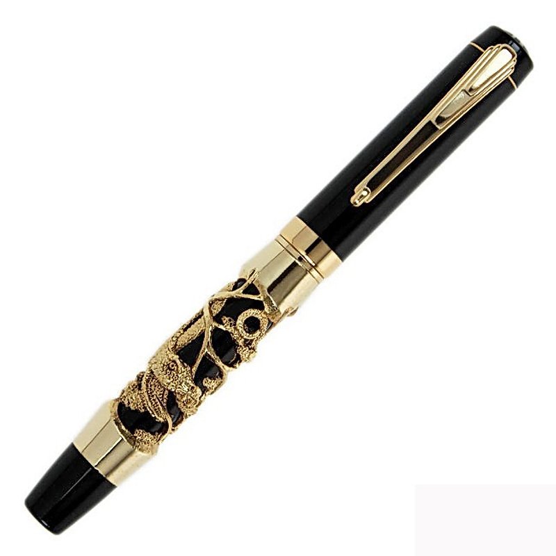 ARTEX 12生肖鋼珠筆+筆架禮盒 共12種古金款任選-蛇 - 鋼珠筆 - 其他材質 金色