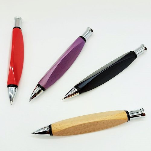 虎之鶴 Tiger Legend 木筆 法拉利 墨黑 銀紫 楓木 木頭鉛筆 旋轉出芯 0.7自動鉛筆
