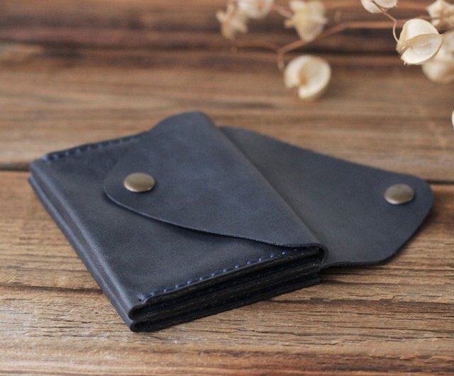 Godi. Compact Leather Coin And Card Holder - Cobalt Blue - ShopStyle