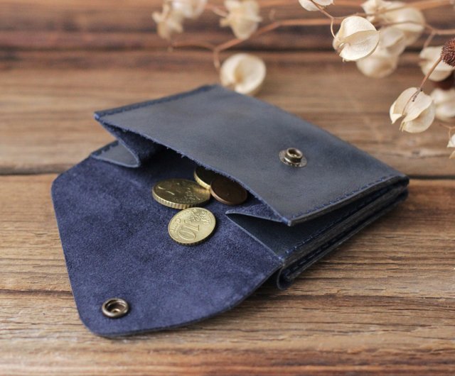 Godi. Compact Leather Coin And Card Holder - Cobalt Blue - ShopStyle