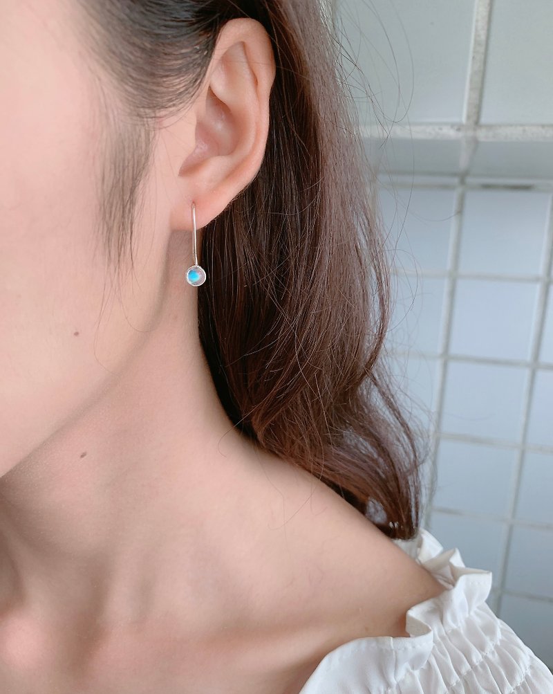 Moonlight 925 sterling silver sun descendants Song Hye Kyo earrings - Earrings & Clip-ons - Sterling Silver 