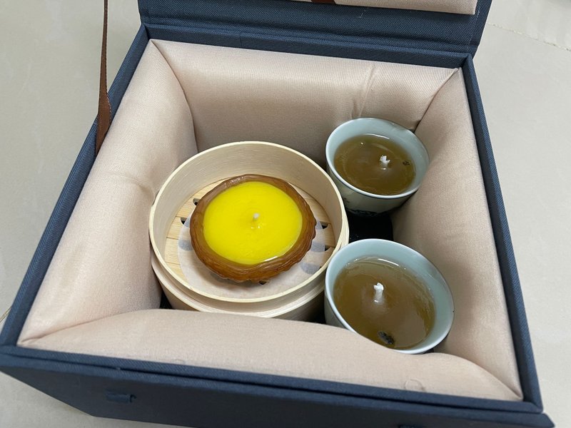 (禮盒裝) 點心蠟燭系列 - 酥皮蛋撻蠟燭 禮物 手信 香港 - 香氛蠟燭/燭台 - 蠟 