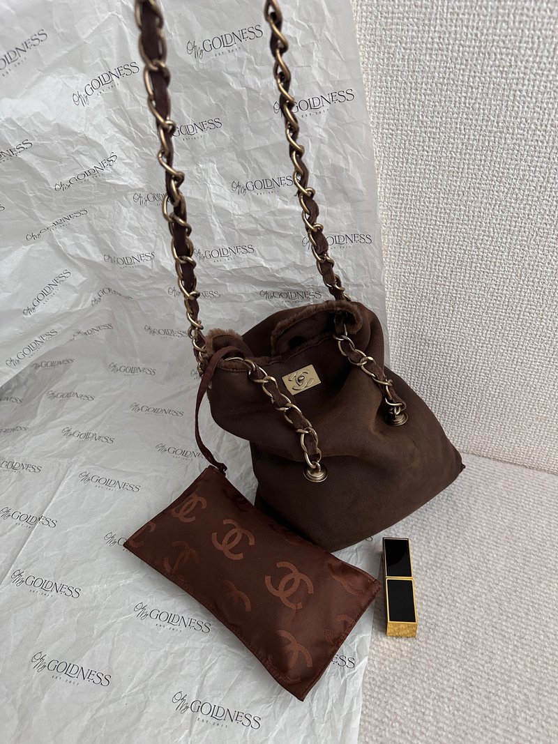 中古包 Chanel 香奈兒 特別款朱古力色Hobo/Crossbody - 側背包/斜背包 - 真皮 咖啡色