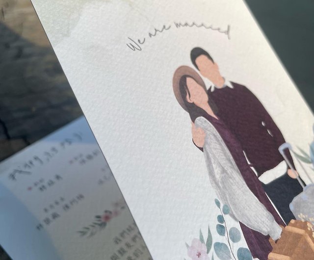 結婚契約書 結婚カード 結婚式の招待状 多目的カード ショップ 1j5 Illustration イラスト 絵画 カリグラフィー Pinkoi