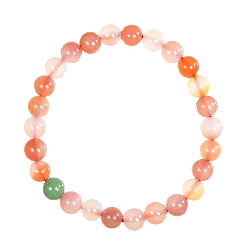 【正佳珠寶】鹽源瑪瑙 頂級川料糖果鹽源 6.8-7.3mm 鹽源瑪瑙手珠 - 手鍊/手環 - 半寶石 多色