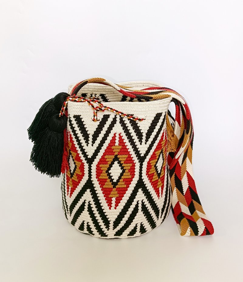 Flower mochila bag,Crossbody bag for women,Handcraft bag,Crochet bag ,Cr - 側背包/斜背包 - 棉．麻 