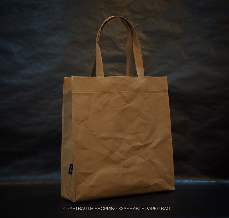 Tote Kraftpaper Bag - กระเป๋าถือ - กระดาษ สีนำ้ตาล
