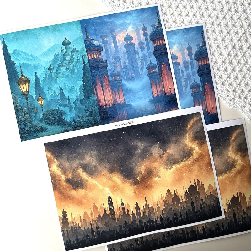 Z648 - Arabian background - 貼紙 - 紙 