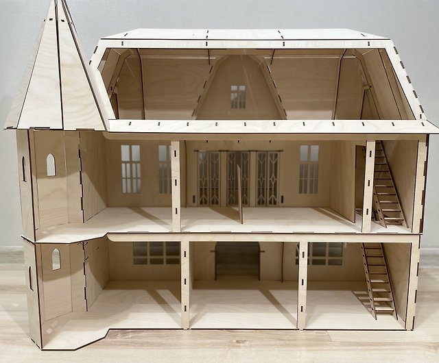 Fachwerkヨーロピアンドールハウス|木製ドールハウス| DIYドールハウス