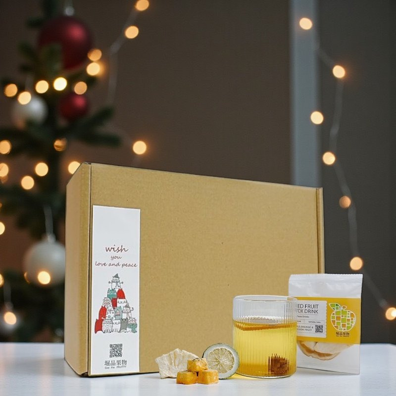 | Dried Fruit Infusion 25 sachets + Fruit Black Tea 25 sachets | Dual Flavors, Free Combination | 2025 Christmas Sticker Postcard - Tea - Fresh Ingredients 