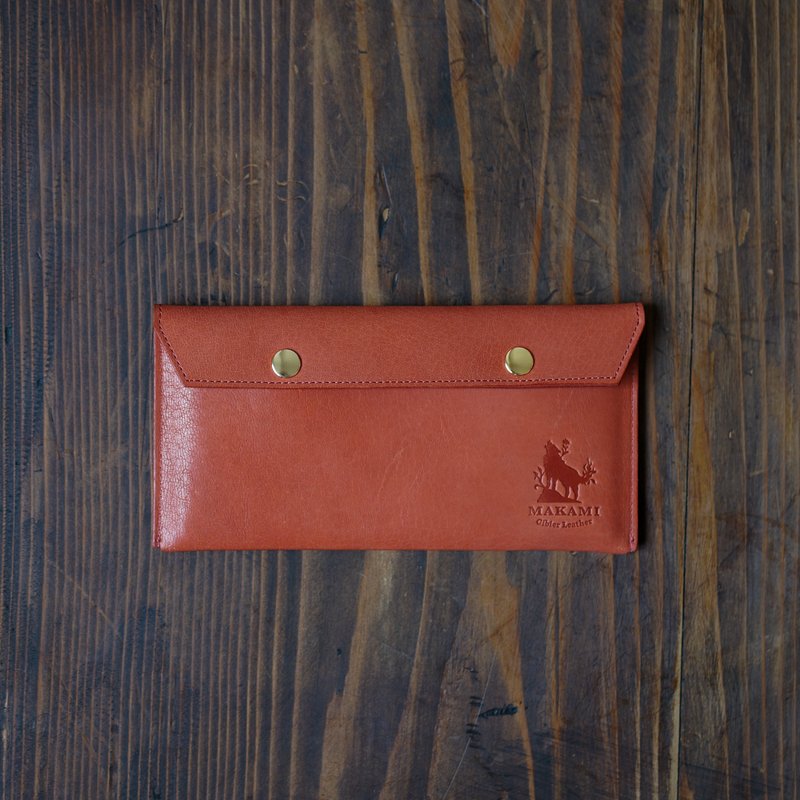 信封式多功能皮套 - 化妝包/收納袋 - 真皮 紅色