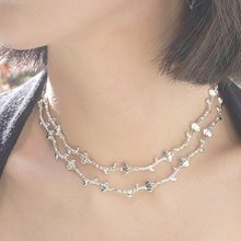 LAYOVV☆[Silver925] Silver ball chocker necklace 925 Sterling Silver) 5mm Silver ball chain choker necklace