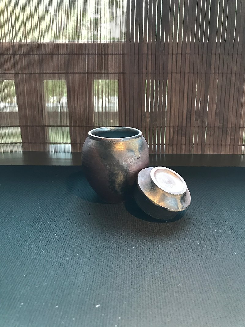 柴燒茶罐 - 其他 - 陶 咖啡色