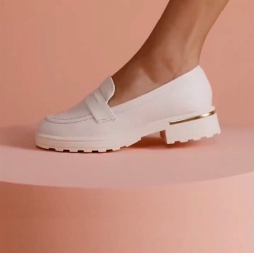 米蘭皮鞋Milano WALKING ZONE SUPER WOMAN莫卡辛樂福鞋 女鞋-米白