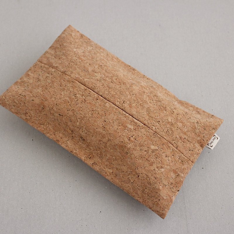 可客製 面紙袋 美桌神器 可買空白 顏色齊全 - 真軟木材質 - 紙巾盒 - 棉．麻 咖啡色
