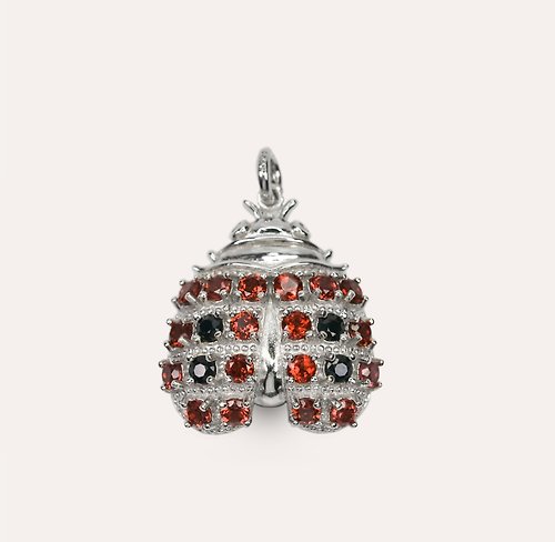 安的珠寶 AND Jewel AND 石榴石 黑尖晶石 紅色 黑色 圓形 3mm 墜子 和諧系列 Lucky