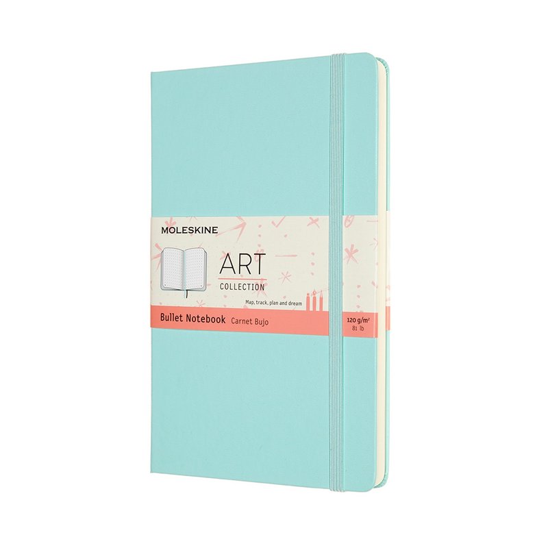 _勿上架_MOLESKINE 藝術系列子彈筆記本 水藍 L 型 燙金服務 - 筆記本/手帳 - 紙 藍色